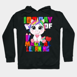 100 day of school magical learning unicorn tee Hoodie